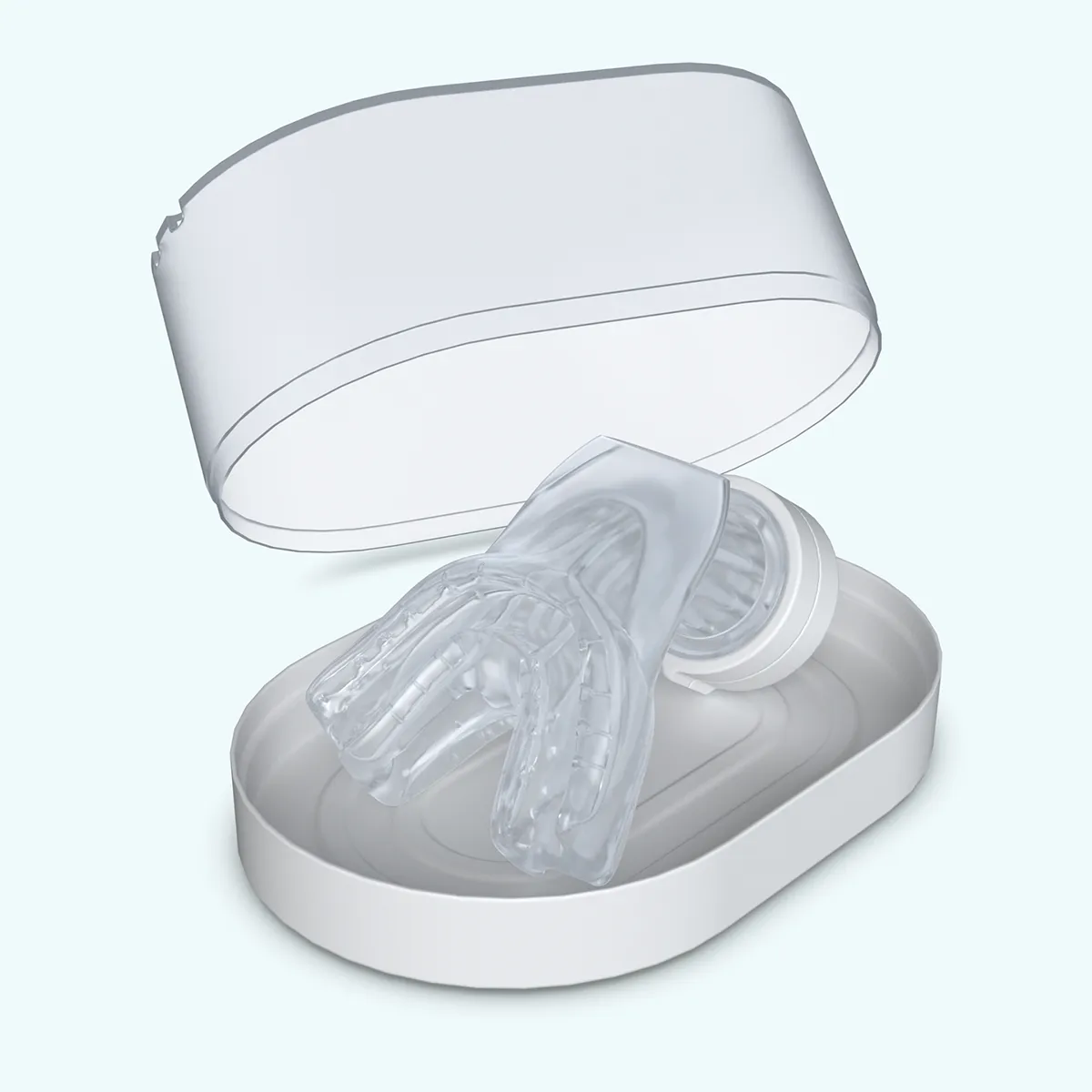 Close up of the mouthpiece inside of the case